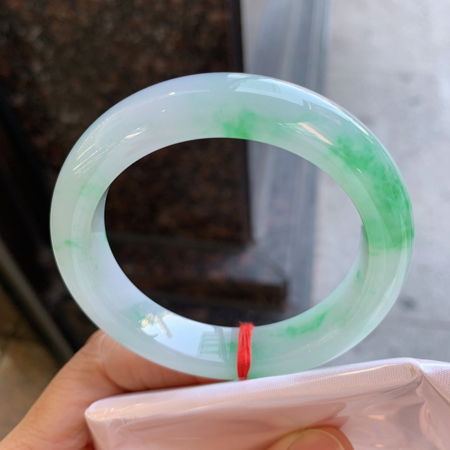 正圈飘绿 微纹 尺寸：52.8/12/9 清爽