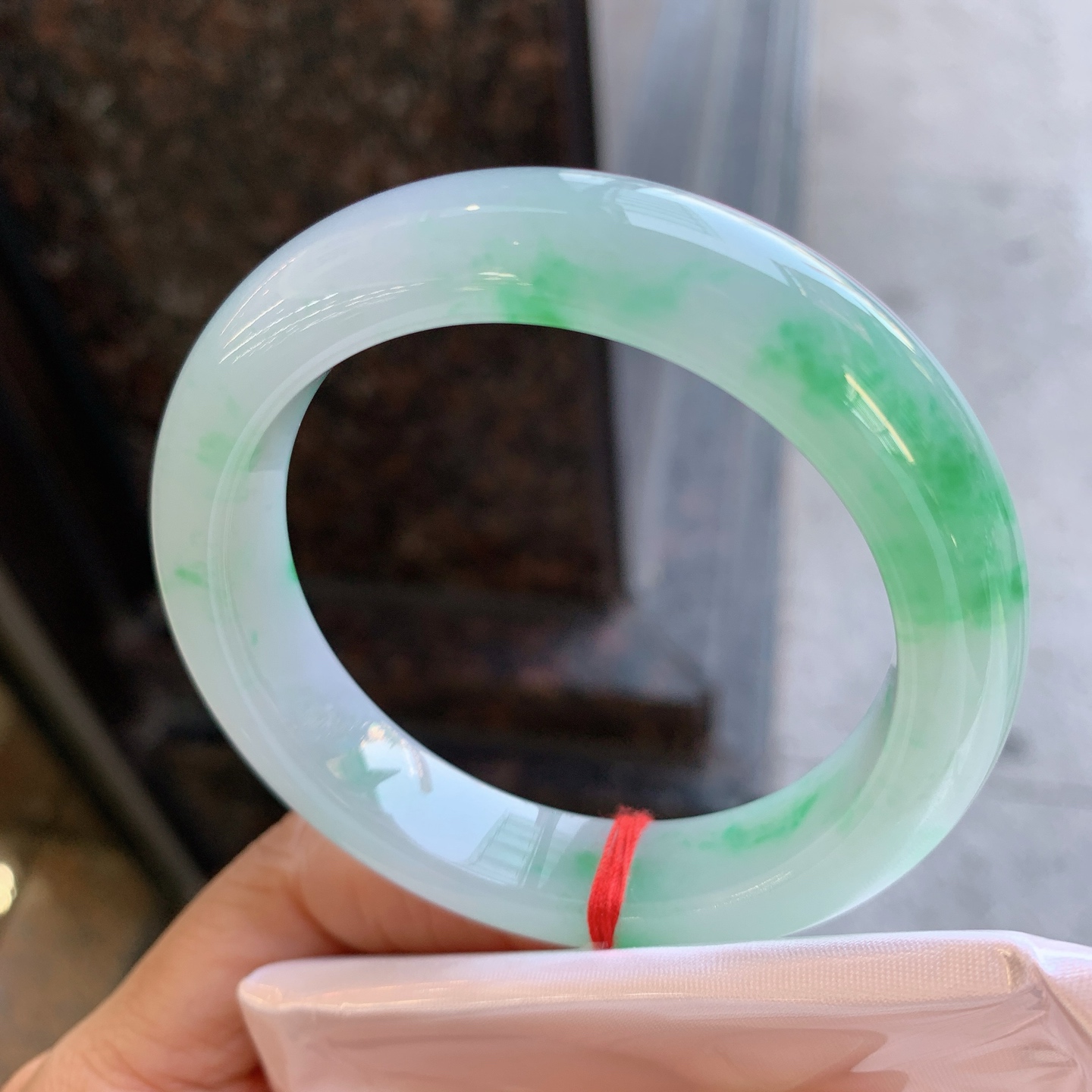 正圈飘绿 微纹 尺寸：52.8/12/9 清爽