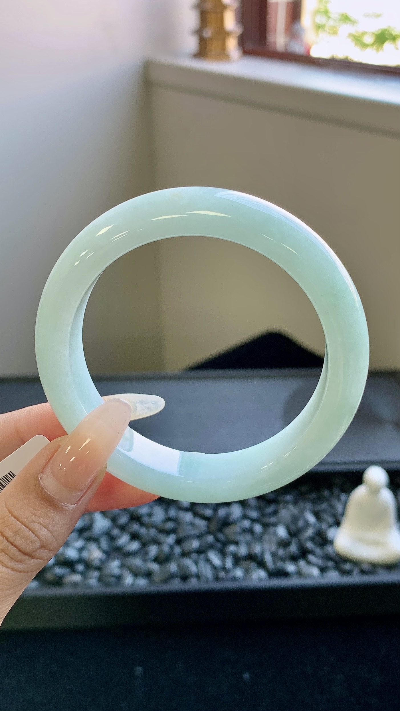 晴水正圈手镯成品 LST047-18 尺寸：55.5-13-9，7-18