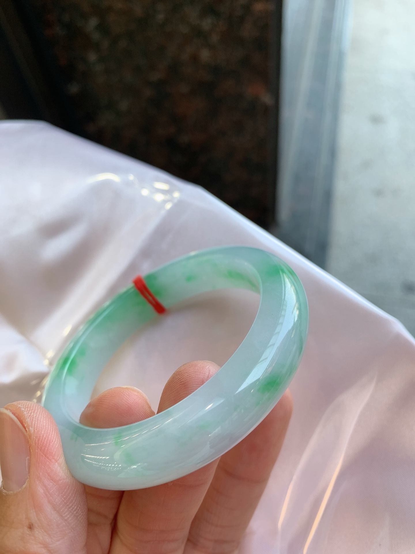 正圈飘绿 微纹 尺寸：52.8/12/9 清爽
