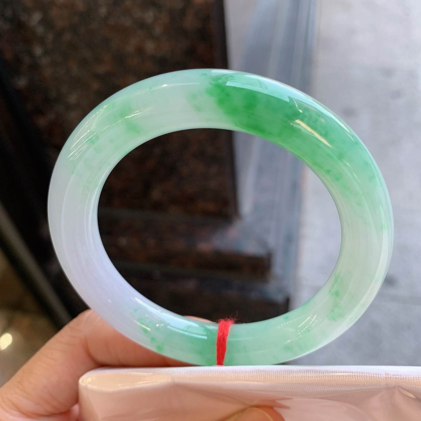 圆条飘绿 微纹 尺寸：54.2/10.5 清爽
