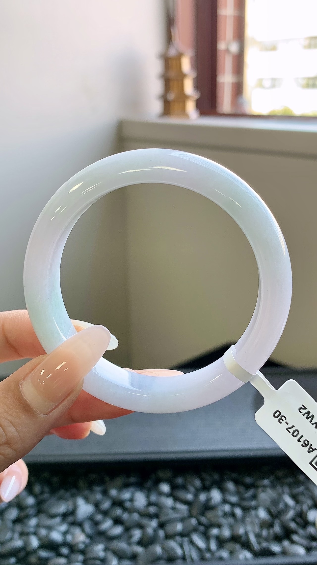 淡春彩正圈手镯成品 A6107-30 尺寸：52-12-8