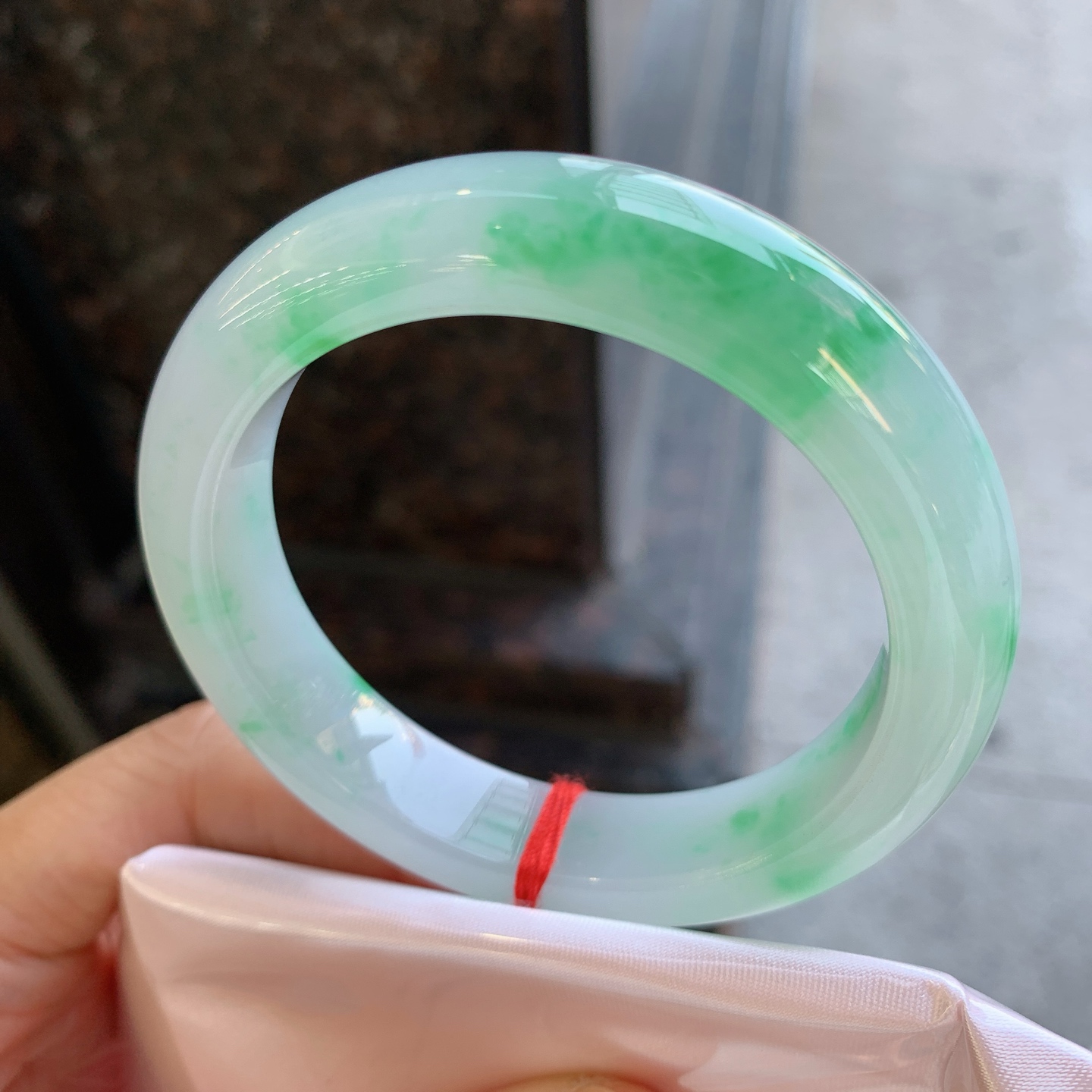 正圈飘绿 微纹 尺寸：52.8/12/9 清爽