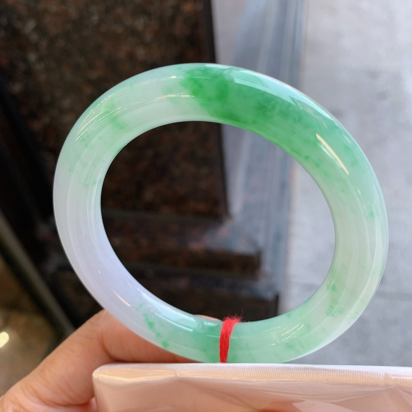 圆条飘绿 微纹 尺寸：54.2/10.5 清爽