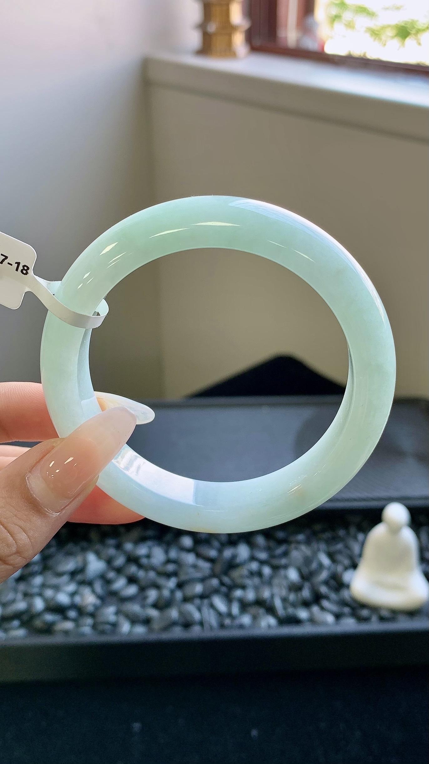 晴水正圈手镯成品 LST047-18 尺寸：55.5-13-9，7-18