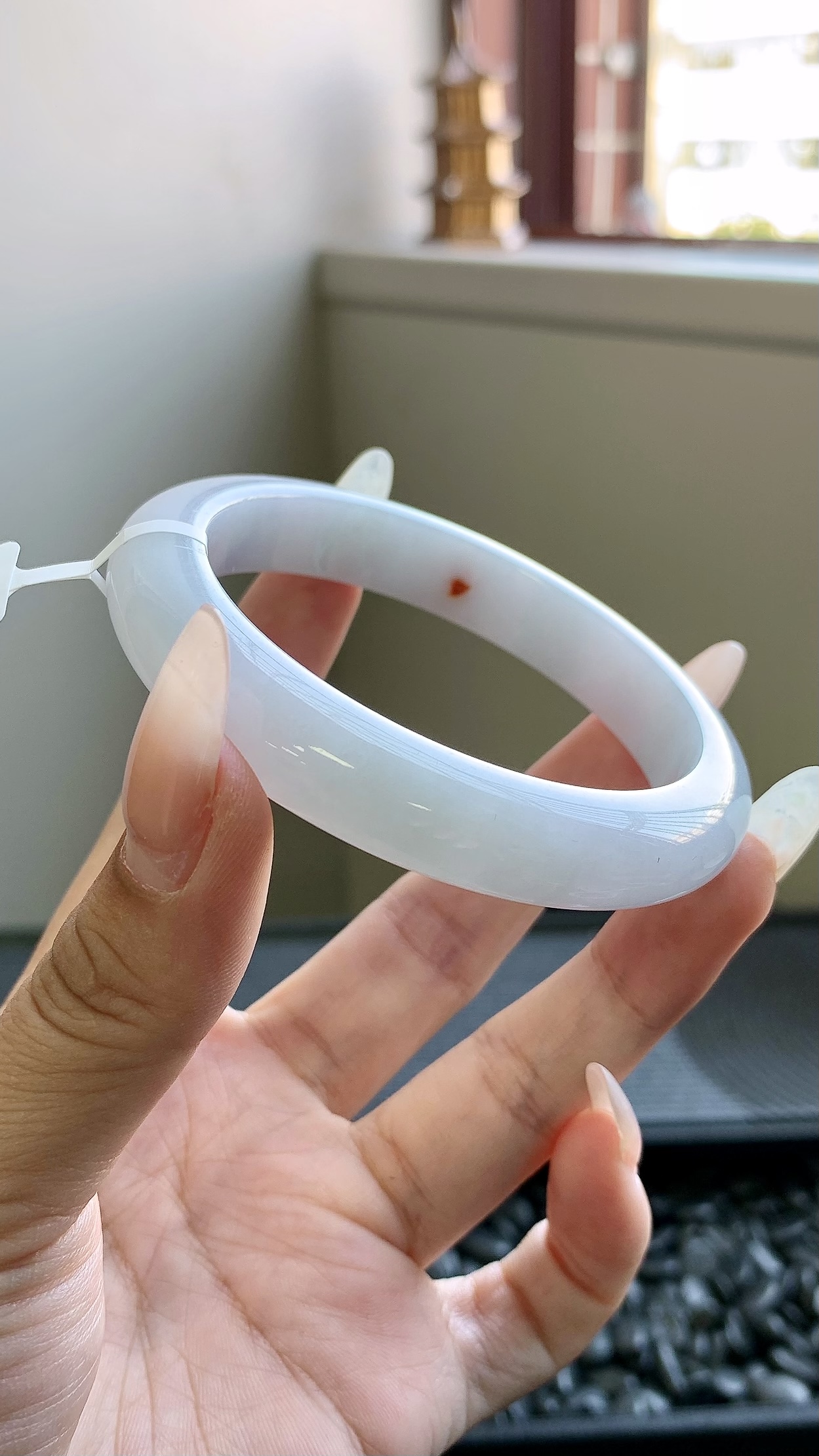晴底洒金正圈手镯成品 A6107-20 尺寸：56-11-9