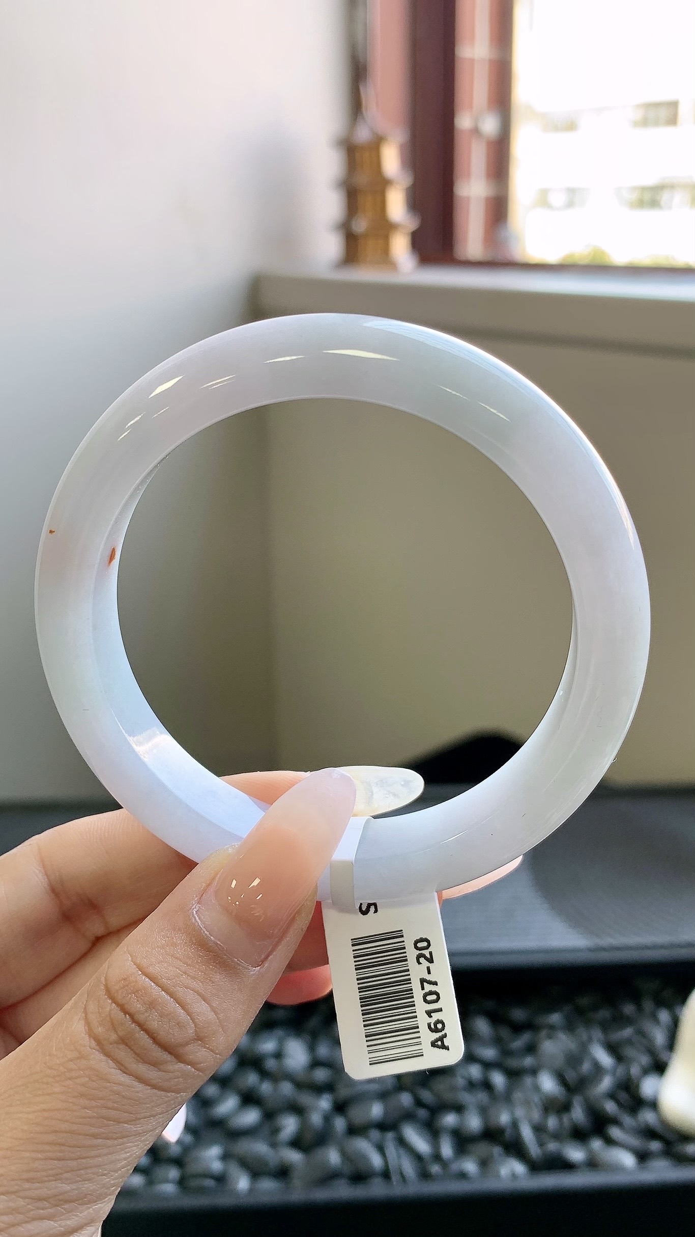 晴底洒金正圈手镯成品 A6107-20 尺寸：56-11-9