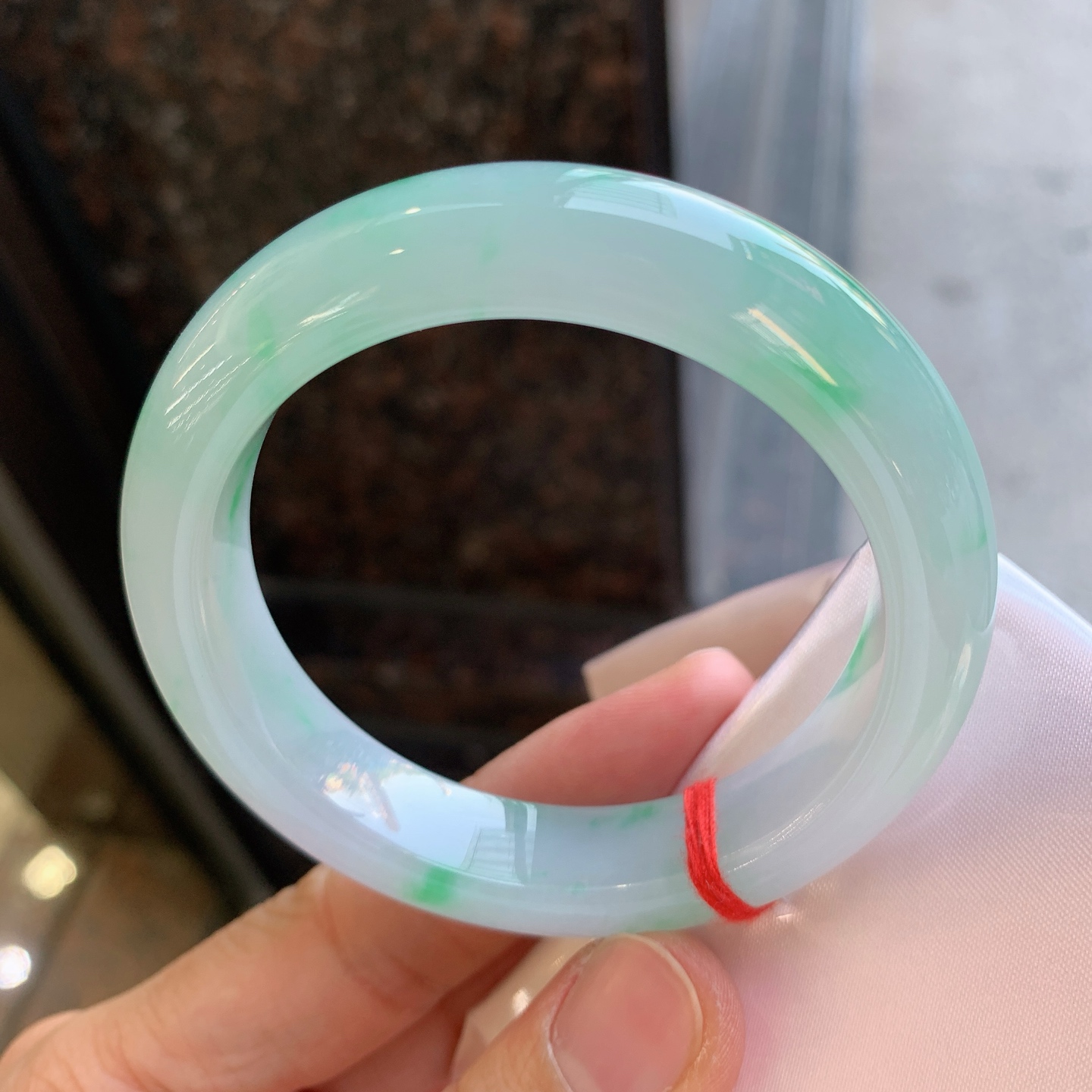 正圈飘绿 微纹 尺寸：52.8/12/9 清爽