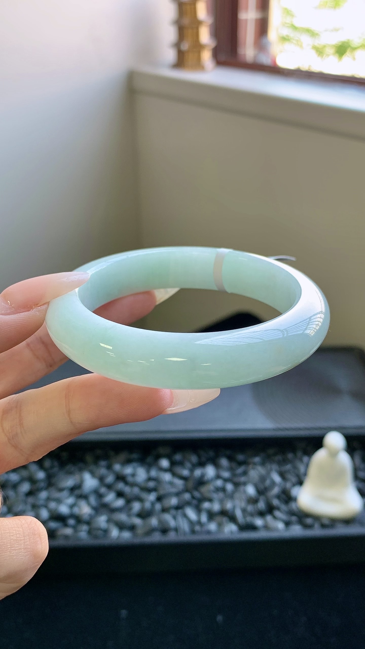 晴水正圈手镯成品 LST047-18 尺寸：55.5-13-9，7-18