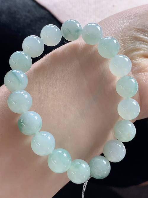 冰飘花玉珠手串，尺寸10.8mm，S10xtg