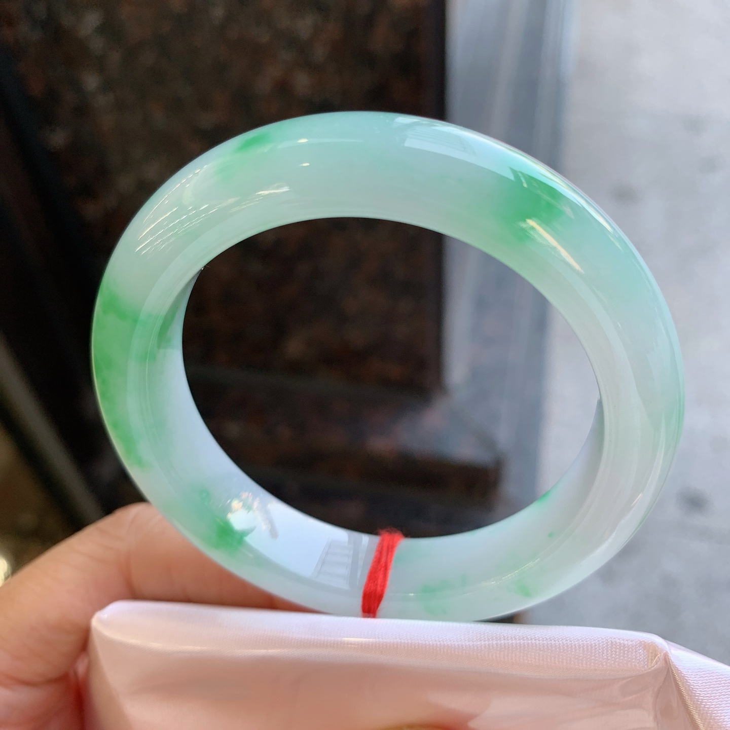 正圈飘绿 微纹 尺寸：52.8/12/9 清爽