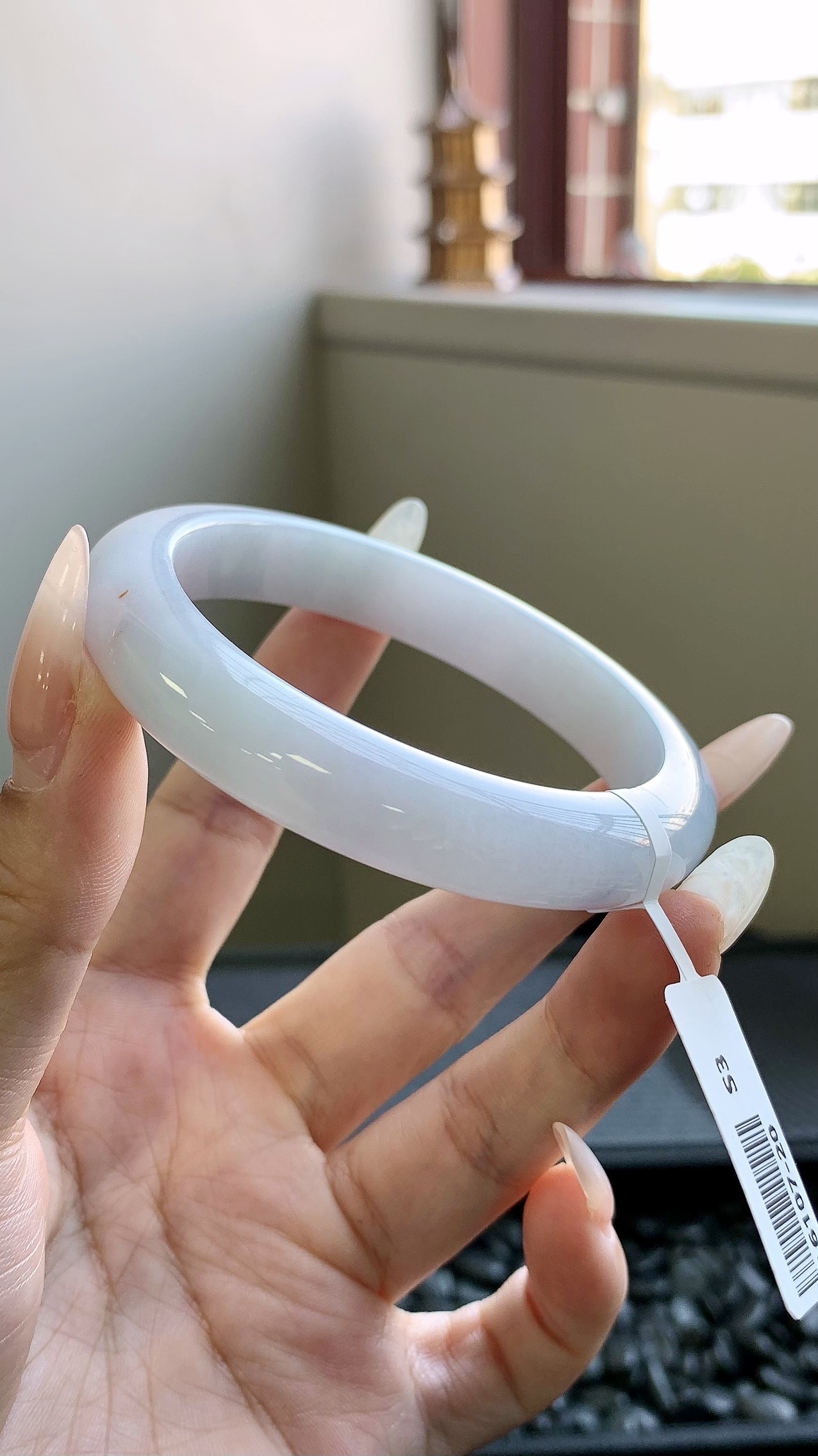 晴底洒金正圈手镯成品 A6107-20 尺寸：56-11-9