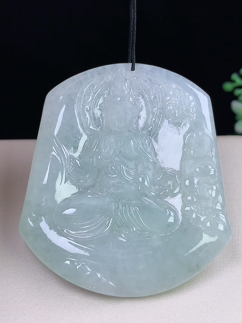 冰种渡母，无裂，尺寸53.7-45.7-5.3mm，S10hwa