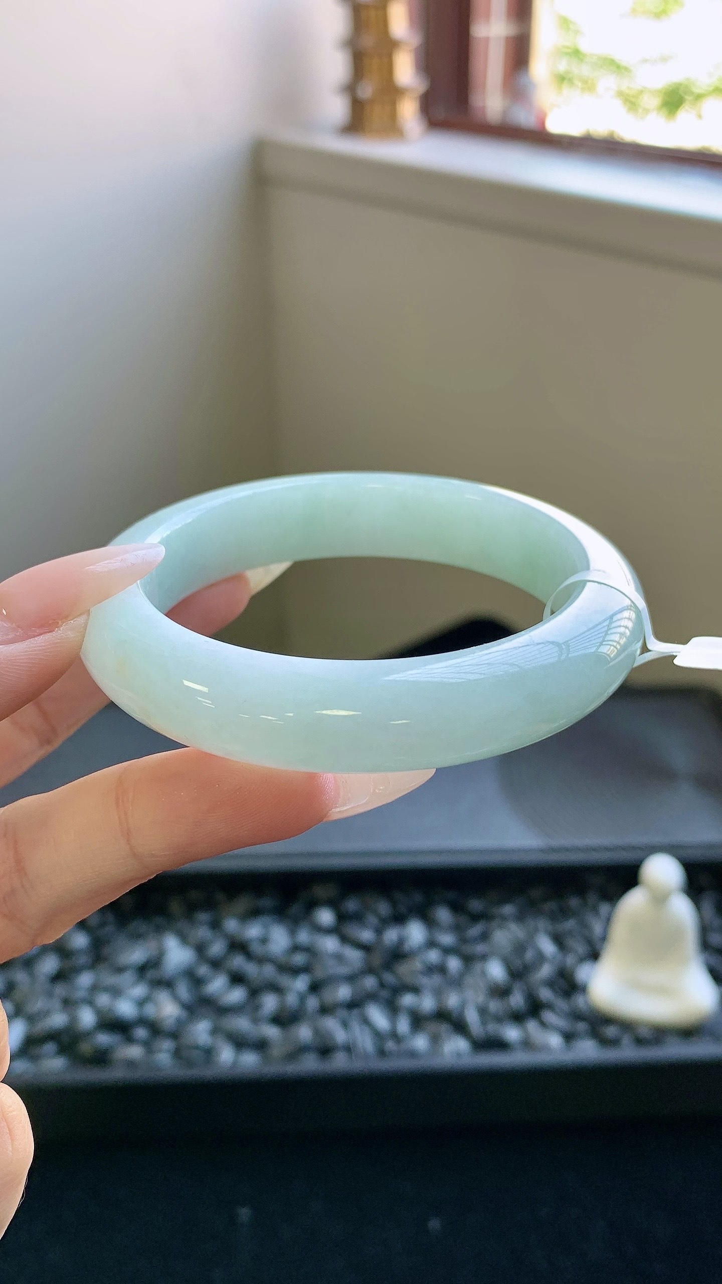 晴水正圈手镯成品 LST047-18 尺寸：55.5-13-9，7-18