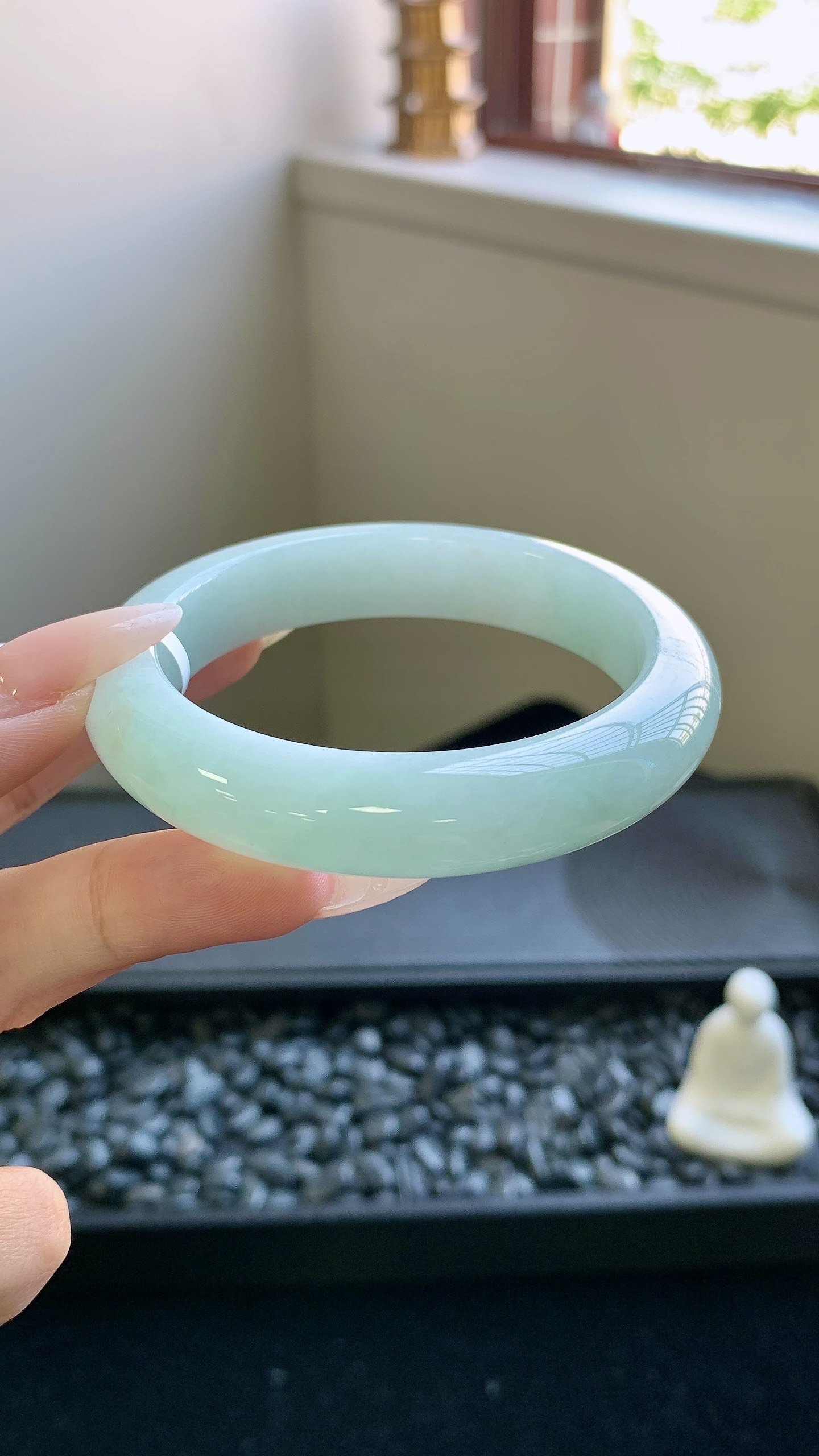 晴水正圈手镯成品 LST047-18 尺寸：55.5-13-9，7-18