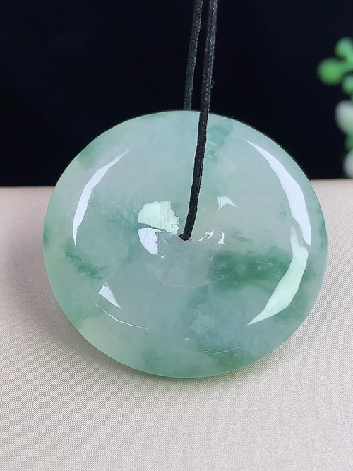飘花平安扣，无裂，尺寸27.2-5.2mm，S10zg9