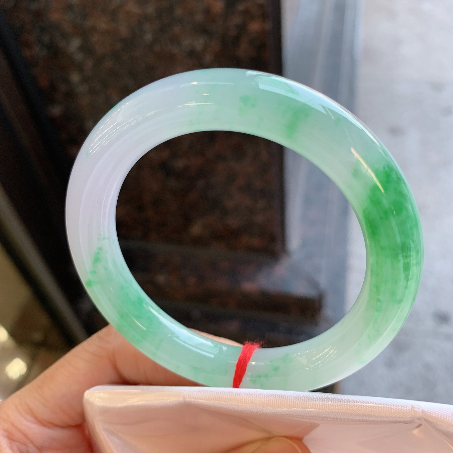圆条飘绿 微纹 尺寸：54.2/10.5 清爽