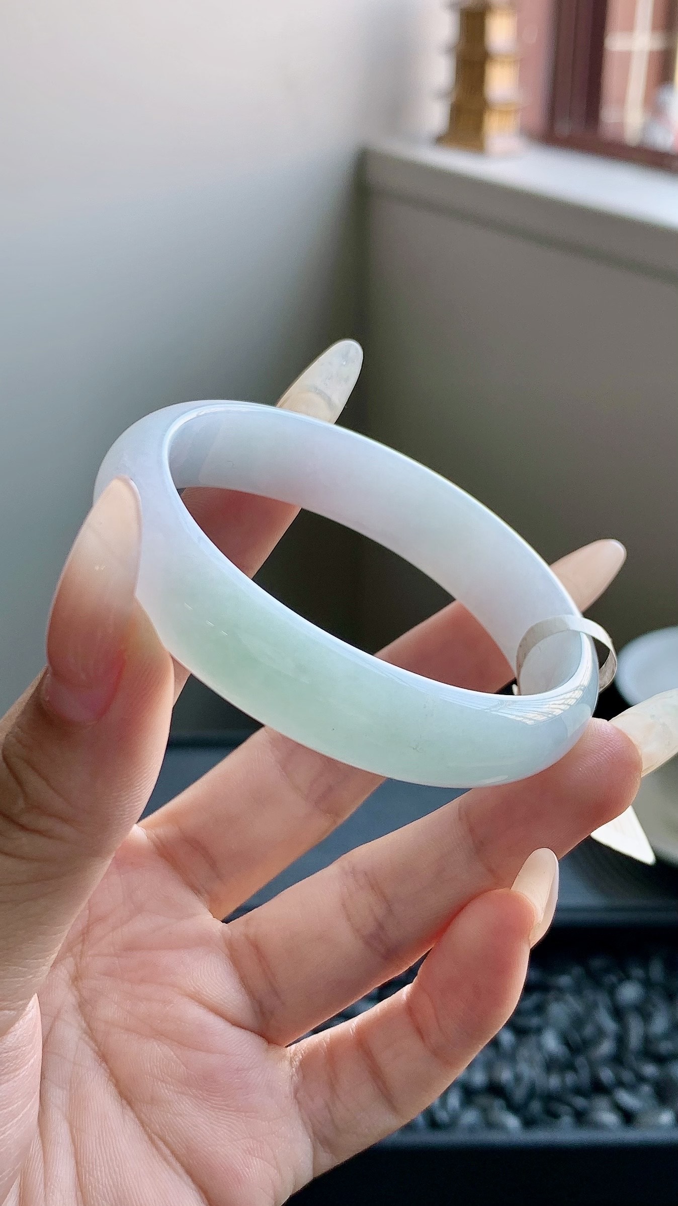 晴底贵妃手镯成品（有裂） HYY-7652 尺寸：54-12-6