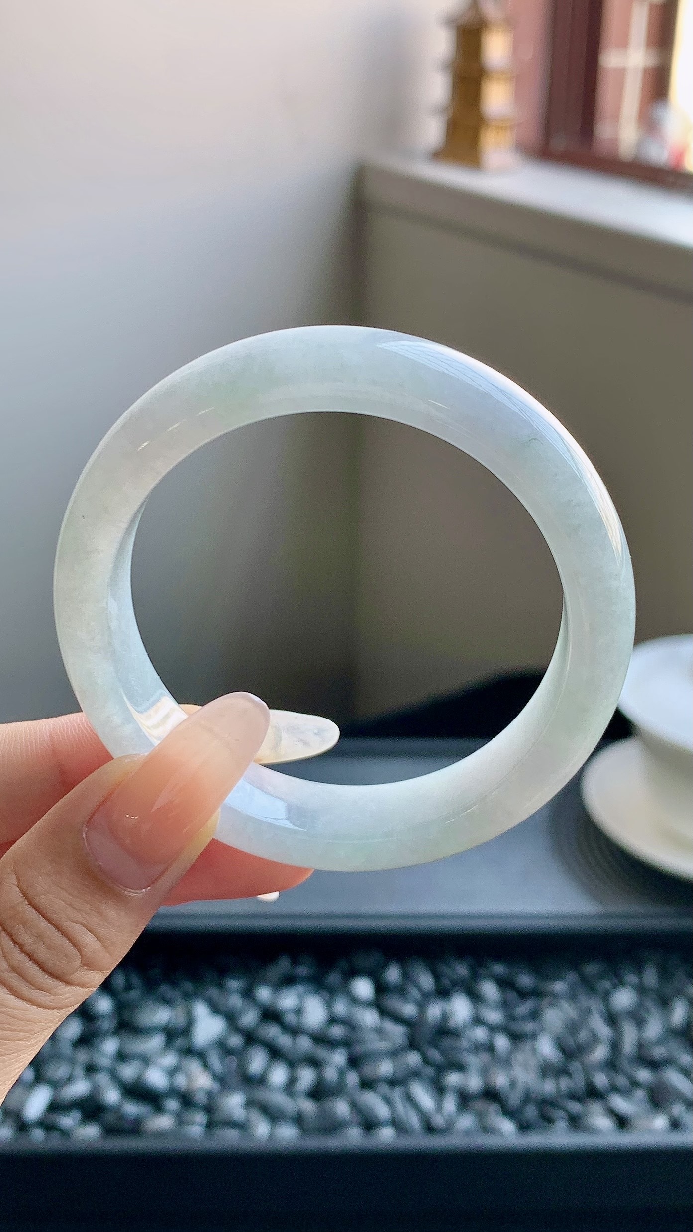冰晴正圈手镯成品 HYY-3102 尺寸：51-13-8