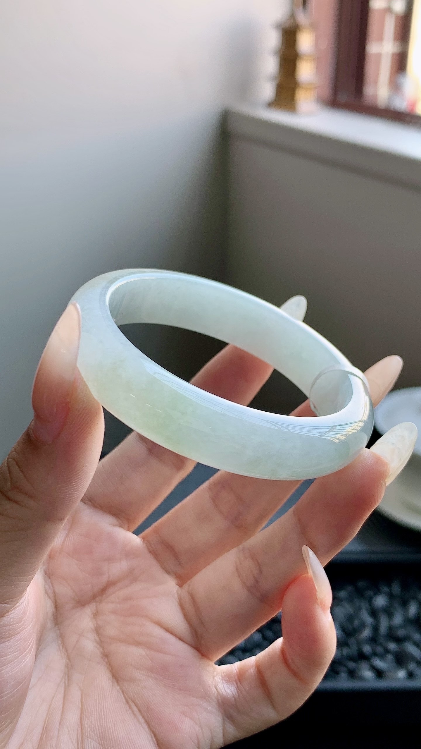 冰晴正圈手镯成品（微瑕） HY-7039 尺寸：51-12.5-8