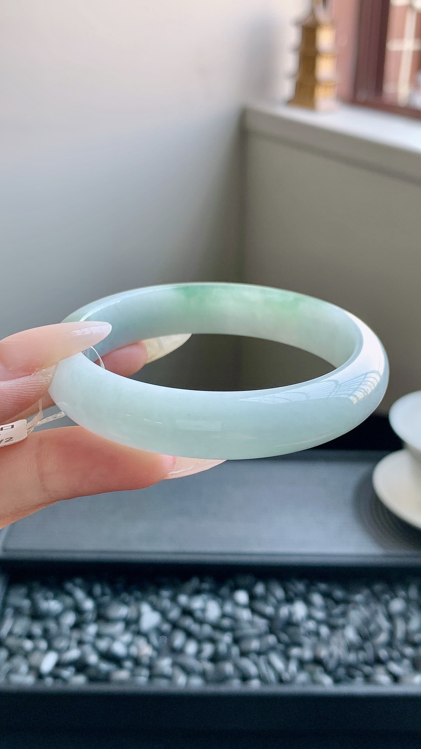 半山水正圈手镯成品（微瑕）HYY-9659 尺寸：55-12-7