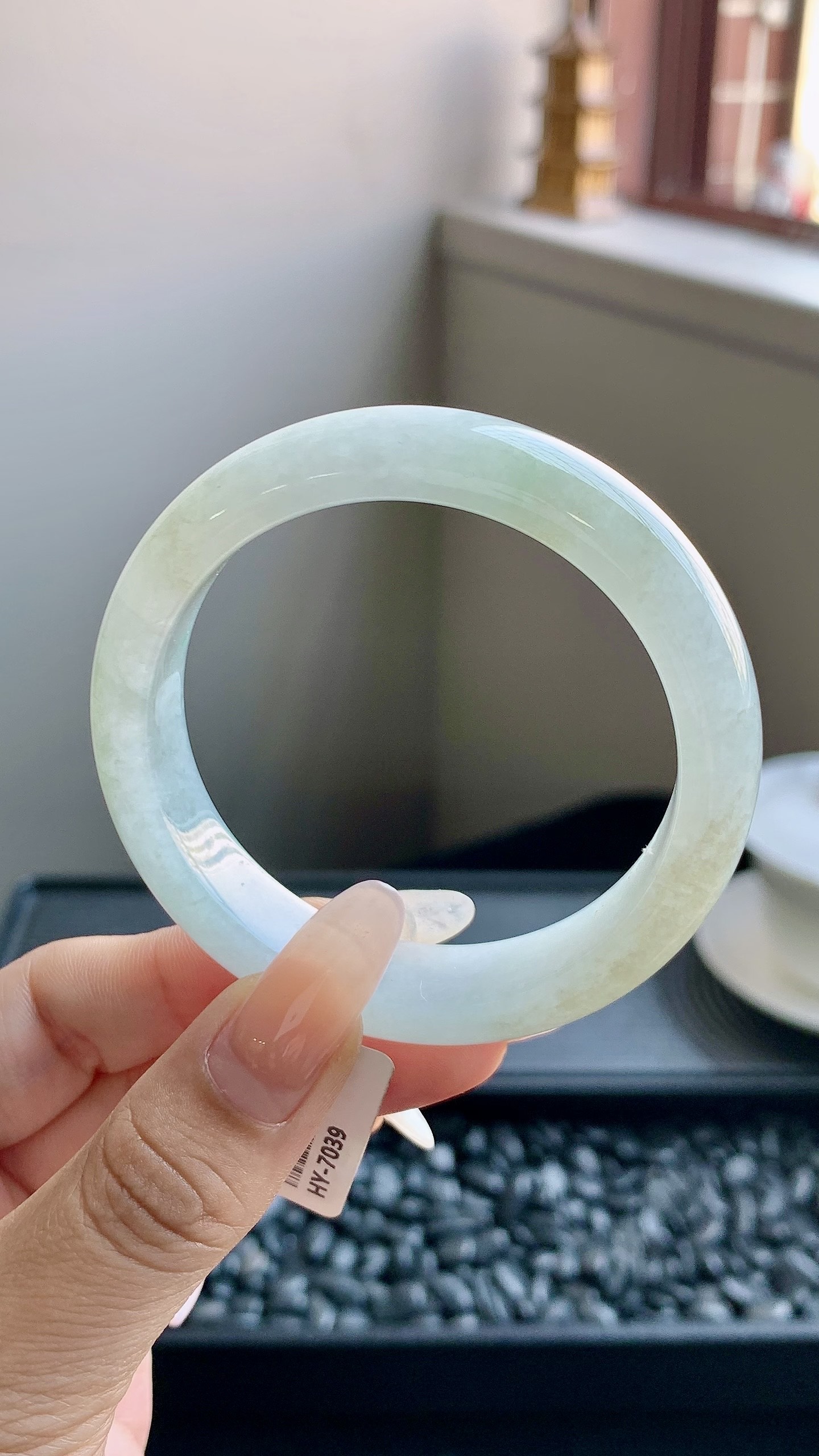 冰晴正圈手镯成品（微瑕） HY-7039 尺寸：51-12.5-8
