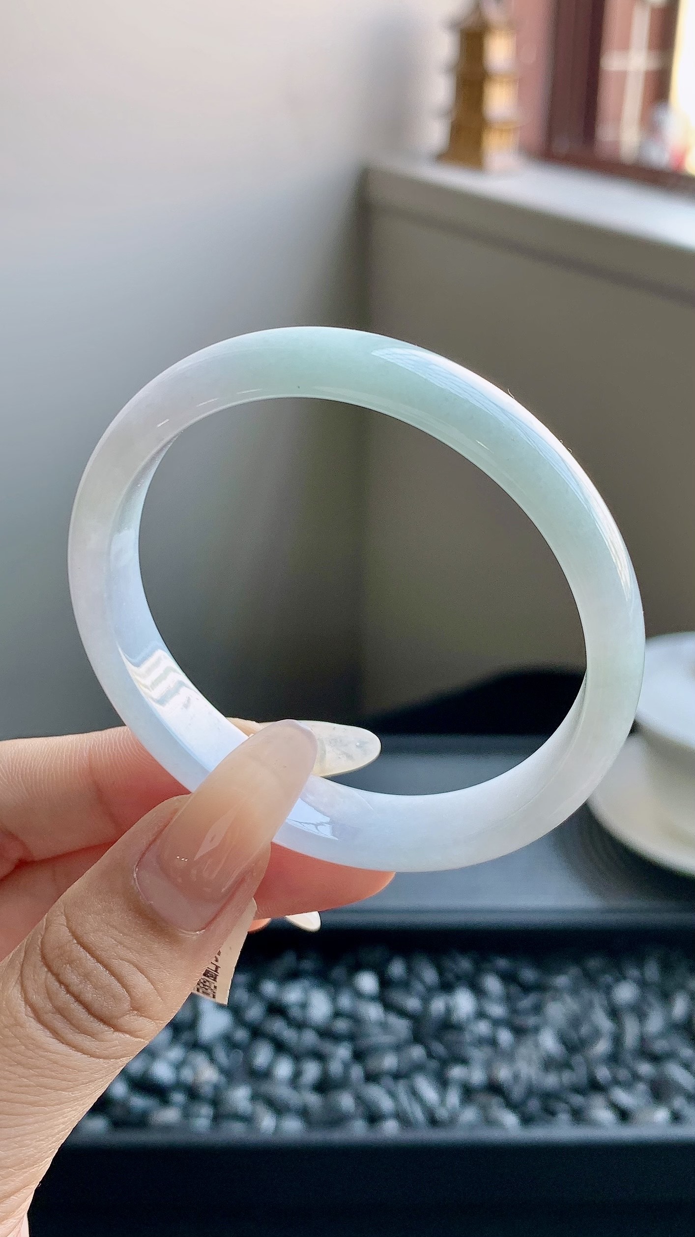 晴底贵妃手镯成品（有裂） HYY-7652 尺寸：54-12-6