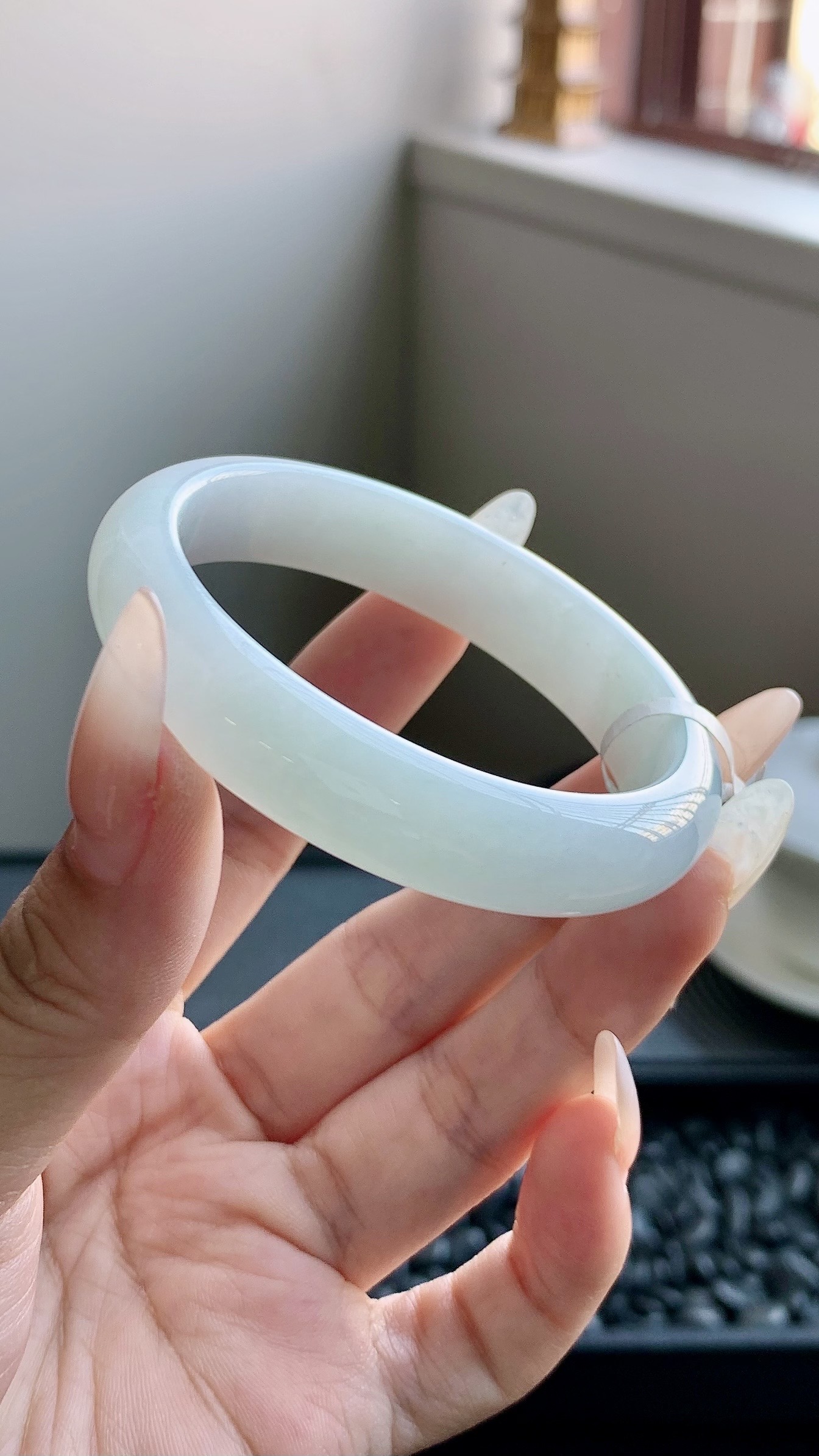 晴底贵妃手镯成品（有裂） HYY-2573 尺寸：51-12-7